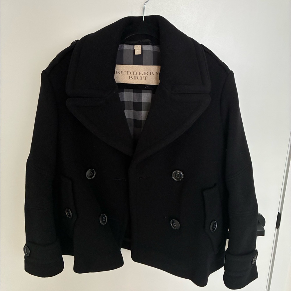 Burberry Brit Black Peacoat for Men